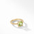 Petite Châtelaine® Pavé Bezel Ring in 18K Yellow Gold with Peridot, Size 6