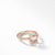 David Yurman Petite Chatelaine Pavé Bezel Ring in 18K Rose Gold with Morganite