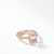 David Yurman Petite Châtelaine Pavé Bezel Ring in 18K Rose Gold with Morganite