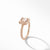 Rose Gold David Yurman Petite Châtelaine Pavé Bezel Morganite Ring