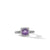 Petite Chatelaine Pavé Bezel Ring with Amethyst &amp; Diamonds, Size 7