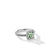 Petite Chatelaine Pavé Bezel Ring with Prasiolite &amp; Diamonds, Size 7