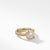 Châtelaine® Ring in 18K Yellow Gold with Pavé Diamonds, Size 6