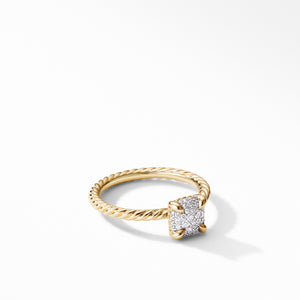 Châtelaine® Ring in 18K Yellow Gold with Full Pavé Diamonds, Size 5