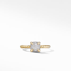 Châtelaine® Ring in 18K Yellow Gold with Full Pavé Diamonds, Size 5