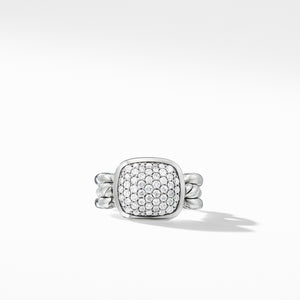 Wellesley Link Ring with Diamonds, Size 6