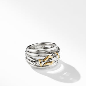 Buckle Ring with 18K Yellow Gold, Size 7