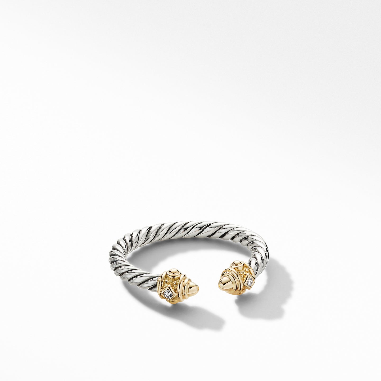 Renaissance Ring, 14K Yellow Gold and Diamonds, Size 7