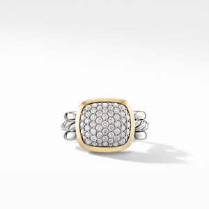 Wellesley Link Statement Ring with 18K Gold and Diamonds, Size 6