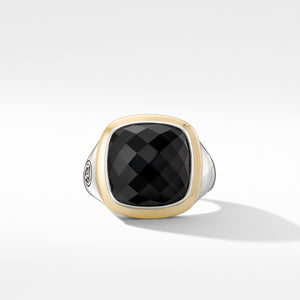 Albion® Ring with Black Onyx and 18K Yellow Gold, Size 6