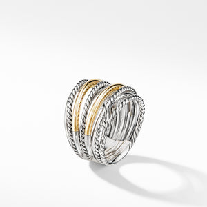 David Yurman Crossover Wide Ring with Gold