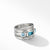 Load image into Gallery viewer, Stax Wide Ring with Hampton Blue Topaz and Diamonds, Size 8
