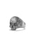 Load image into Gallery viewer, Skull Ring with Carved Meteorite, Size 12