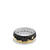 Waves Band in Sterling Silver and 18K Gold with Black Diamonds, Size 11.5