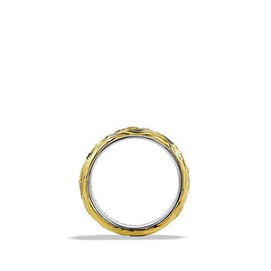 Waves Band in Sterling Silver and 18K Gold, Size 9.5