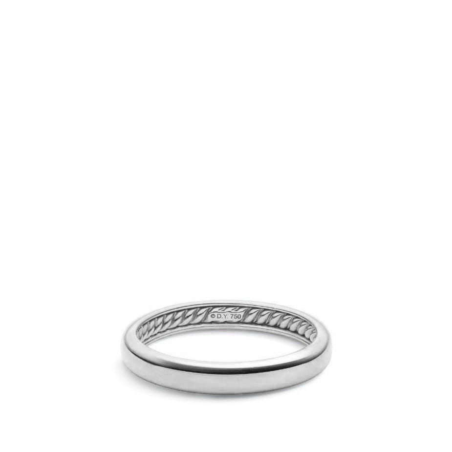 DY Classic Band Ring in 18K White Gold