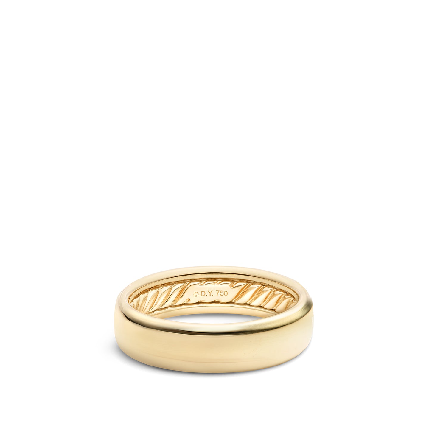 DY Classic Band Ring in 18K Yellow Gold, Size 10