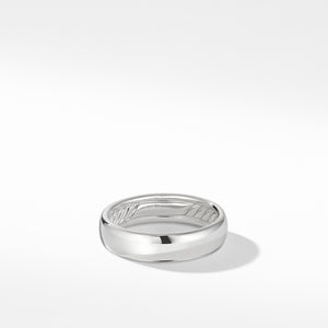 DY Classic Band Ring in 18K White Gold, Size 9