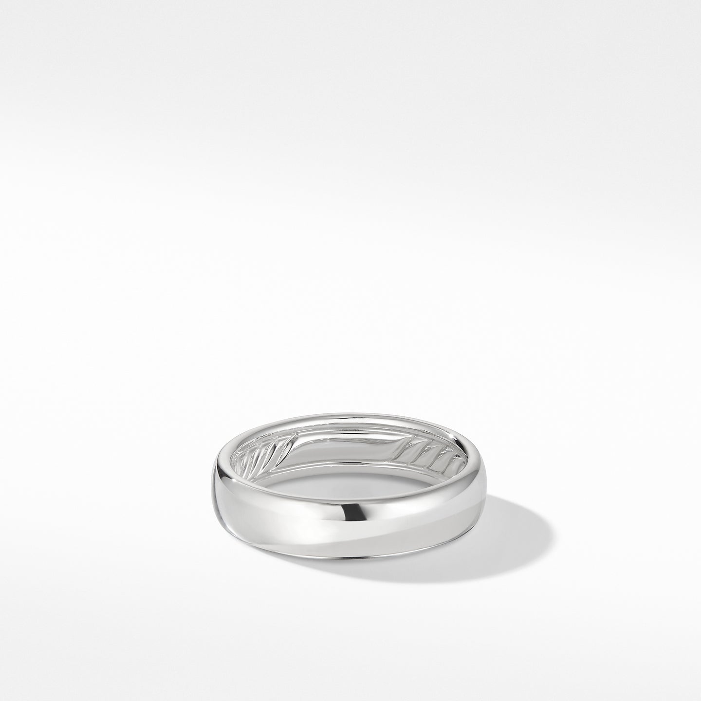 DY Classic Band Ring in 18K White Gold, Size 10
