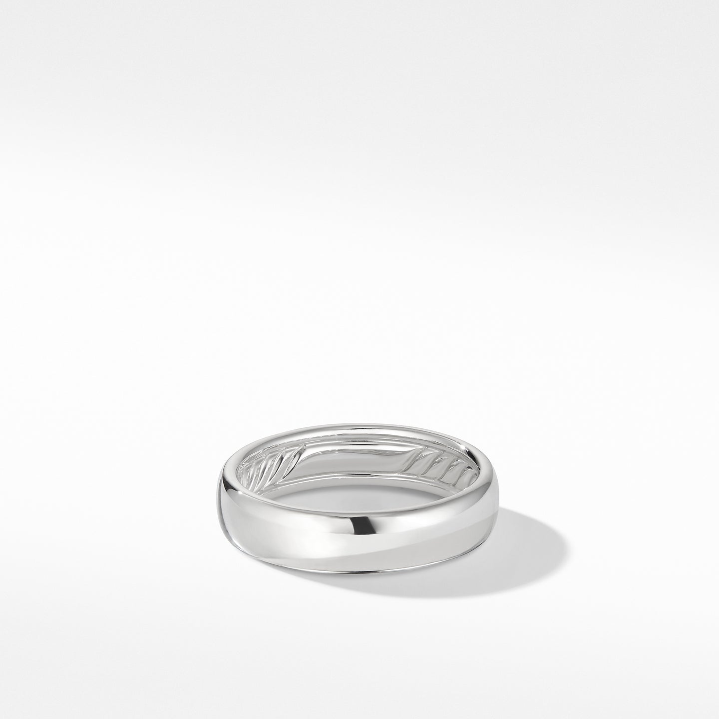 DY Classic Band Ring in 18K White Gold, Size 11