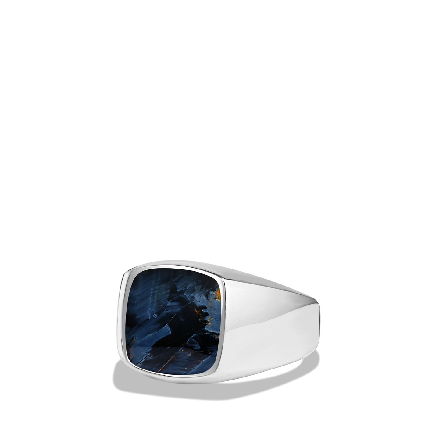 Exotic Stone Signet Ring with Pietersite, Size 11
