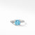 Châtelaine® Ring with Blue Topaz and Diamonds, Size 5