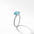 Châtelaine® Ring with Blue Topaz and Diamonds, Size 5