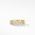 Belmont Curb Link Narrow Ring in 18K Yellow Gold with Pavé Diamonds