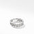 Belmont Curb Link Narrow Ring with Pavé Diamonds, Size 5