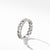 Belmont Curb Link Narrow Ring with Pavé Diamonds