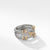 David Yurman Petite Helena Three Row Ring in Sterling Silver and 18K Yellow Gold with Diamonds