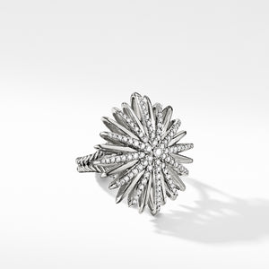 Starburst Ring with Pavé Diamonds, Size 7