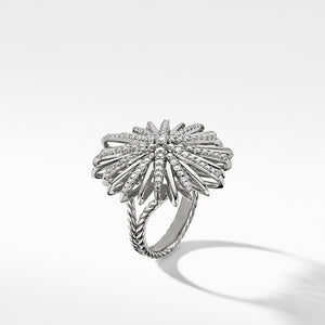 Starburst Ring with Pavé Diamonds, Size 7