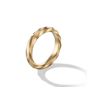 Cable Edge Band Ring in Recycled 18K Yellow Gold, Size 6