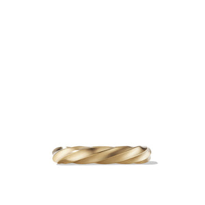 Cable Edge Band Ring in Recycled 18K Yellow Gold, Size 8