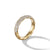 Cable Edge Band Ring in Recycled 18K Yellow Gold with Pavé Diamonds, Size 7
