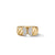 Sculpted Cable Ring in 18K Yellow Gold with Pavé Diamonds, Size 7