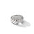 Sculpted Cable Ring with Pavé Diamonds, Size 7