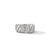 Sculpted Cable Ring with Pavé Diamonds, Size 7