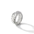 Sculpted Cable Ring with Pavé Diamonds, Size 7