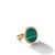 DY Elements Ring with Malachite and Diamonds in 18K Yellow Gold, Size 7