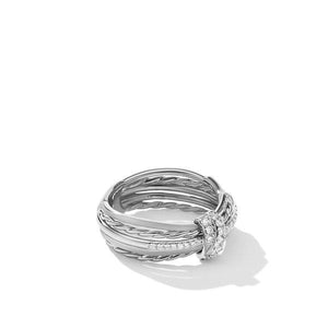 Angelika Ring with Pavé Diamonds, Size 9