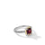 Petite Chatelaine Ring with Garnet, 18K Yellow Gold Bezel &amp; Pavé Diamonds, Size 7