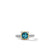 Petite Chatelaine Ring with Hampton Blue Topaz, 18K Yellow Gold Bezel &amp; Pavé Diamonds, Size 6