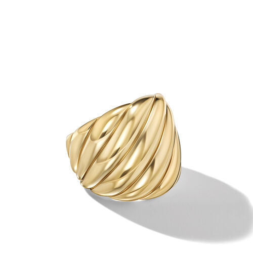Sculpted Cable Ring in 18K Yellow Gold, Size 7