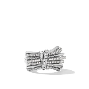 Angelika Ring with Pavé Diamonds, Size 5