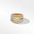 Load image into Gallery viewer, David Yurman Pavé Crossover Ring in 18K Yellow Gold with Diamonds, Size 7