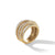 Load image into Gallery viewer, David Yurman 18K Yellow Gold Crossover Ring with Diamonds