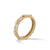 Modern Renaissance Band Ring in 18K Yellow Gold with Full Pavé Diamonds, Size 7