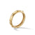 Modern Renaissance Band Ring in 18K Yellow Gold with Diamonds, Size 6